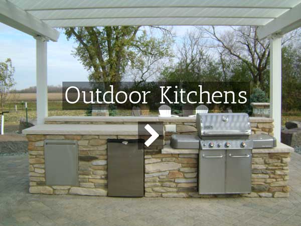 Landscaping in Fargo ND and Surrounding Area with Outdoor Kitchens & Grills by Oasis Landscapes
