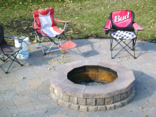 Patio with Fire Pit Even Kids can Enjoy by Oasis Landscapes
