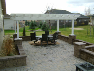 pergola landscaping in fargo by oasis landscapes