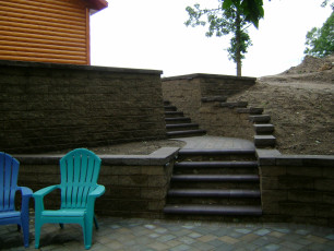 landscaped stairs by oasis landscapes