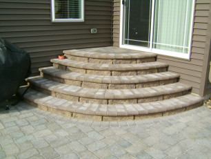 stair system in fargo by oasis landscapes