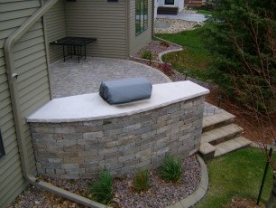 Grill build into Landscaping by Oasis Landscapes