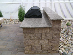 Side View of Grilling Station with Extra Work Space in West Fargo ND