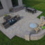 Fire Pit with Seat Wall and Paver Patio